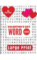 Valentine's Day Large Print Word Search