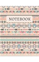 Notebook: Dead Head Design (Dead Pattern), 8,5" x 11" Size Notebook(Journal) with 120 Dot Grid Pages