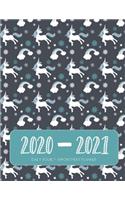 Daily Planner 2020-2021 Mystical Unicorn 15 Months Gratitude Hourly Appointment Calendar