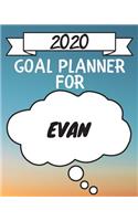 2020 Goal Planner For Evan