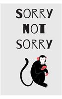 Sorry Not Sorry notebook, journal for sarcastic people, millennials notebook: Funny notebook