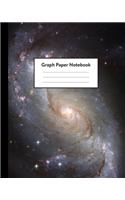 Graph Paper Notebook: 5 x 5 squares per inch, Quad Ruled - 8 x 10 - Spiral Galaxy in Outer Space - Math and Science Composition Notebook for for Children, Kids, Girls, Te
