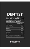 Nutritional Facts Dentist Awesome Notebook: 6x9 inches - 110 dotgrid pages - Greatest Passionate working Job Journal - Gift, Present Idea