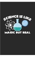 Science is like magic but real: 6x9 Magician - blank with numbers paper - notebook - notes