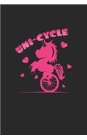 Uni-Cycle: 6x9 Unicycle - grid - squared paper - notebook - notes