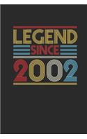 Legend Since 2002: Dotted Bullet Notebook (6" x 9" - 120 pages) Birthday Themed Notebook for Daily Journal, Diary, and Gift