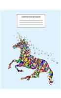 Composition Notebook: Unicorn Journal For Girls, Boys and Adults - Wide Ruled Elementary School Office Home Writing Book