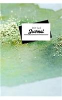 Dot Grid Journal: 110 Dot Grid Pages (Abstract Mint Green Watercolor Gold Glitter)