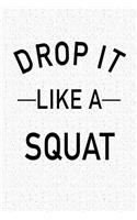 Drop It Like a Squat: A 6x9 Inch Matte Softcover Notebook Journal with 120 Blank Lined Pages and a Gym Workout Cover Slogan