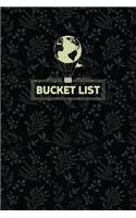 My Bucket List: Guided Prompt Journal / Notebook for Your Ideas and Adventures: Black Floral Cover with Balloon