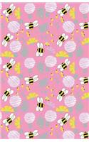 Bullet Journal Bees and Clover Pattern - Pink: 162 Numbered Pages with 150 Dot Grid Pages, 6 Index Pages and 2 Key Pages in Easy to Carry 5.5 X 8.5 Size.