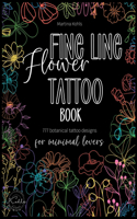 Fine Line Flower Tattoo Book