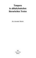Tempora in Altbabylonischen Literarischen Texten