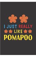 I Just Really Like Pomapoo: Dog Training Logbook For Peoples Who Loves Their Pomapoo Dog