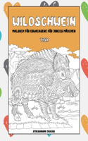Malbuch für Erwachsene für junges Mädchen - Stressabbau-Designs - Tiere - Wildschwein