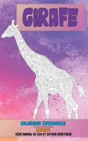 Coloriage Zendoodle - Bébé animal de zoo et autres créatures - Animaux - Girafe