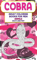 Adult Coloring Books for Men - Adults Large Print - Animals - Cobra