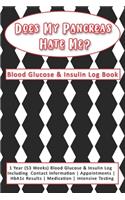 Does My Pancreas Hate Me? Blood Glucose & Insulin Log Book