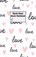 Blank Sheet Music Notebook: Easy Blank Staff Manuscript Book Large 8.5 X 11 Inches Musician Paper Wide 12 Staves Per Page for Piano, Flute, Violin, Guitar, Trumpet, Drums, Cell