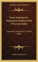 Etude Analytique Du Deplacement Infiniment Petit D'Un Corps Solide