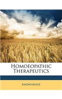 Homoeopathic Therapeutics