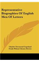 Representative Biographies Of English Men Of Letters