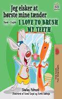 I Love to Brush My Teeth (Danish English Bilingual Bilingual Book for Kids)