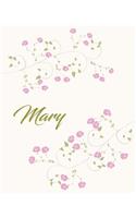 Mary: Botanical Print Personalized Journal/Notebook/Diary