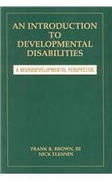 An Introduction to Developmental Disabilities: A Neurodevelopmental Perspective