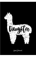 Lined Journal: Daughter Llama Cute Alpaca Animal Lover Llama-Lover - Black Ruled Notebook - Diary, Writing, Notes, Gratitude, Goal Journal - 6x9 120 pages