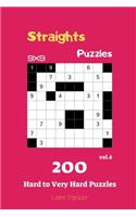 Straights Puzzles - 200 Hard to Very Hard Puzzles 9x9 vol.6