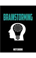 BRAINSTORMING Notebook - Large (8.5 x 11 inches) - 120 Pages- Black Cover