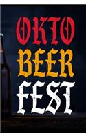 Oktobeerfest: Bier Oktoberfest Bierkrug Brezel Bratwurst Dirndl Lederhosen Geschenk (6"x9") Punktraster Notizbuch zum Reinschreiben