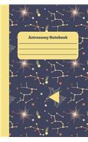 Astronomy Notebook: Constellations Star Map Lined Composition Journal For Kids