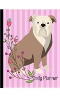 Daily Planner: Old English Bulldog Pink Daily Planner Hourly Appointment Book Schedule Organizer Personal Or Professional Use 52 Weeks