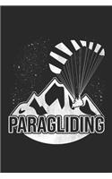 Paragliding: Paragliding Notebook Blank Dot Grid Journal dotted with dots 6x9 120 Pages Checklist Record Book Take Notes Parachute Parachuting Planner Paper Chri