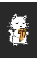 Panpipe Music Cat Notebook: Graph Paper Journal 6x9 - 120 Pages