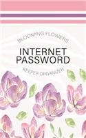Blooming Flowers Internet Password Keeper Organizer: Online Internet Address & Password Logbook