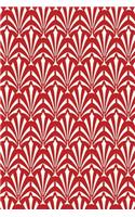 Art Deco Pattern Design Journal White Red