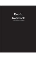 Dutch Notebook 200 Sheet/400 Pages 8.5 X 11 In.-College Ruled: Notebook for School - Subject Dutch - Writing Composition Book - Soft Cover
