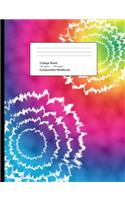 Rainbow Tie Dye Composition Notebook