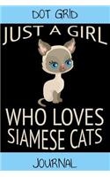 Siamese Cat Dot Grid Journal: Composition Book Dotted for Girls Who Love Siamese Cats (120 Dotted Pages at 6 X 9 Inches)