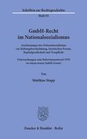 Gmbh-Recht Im Nationalsozialismus