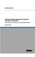 Historisch-kritische Exegese des Psalms 92 