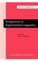 Perspectives in Experimental Linguistics