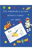 Sto imparando a scrivere lettere e numeri con spazio