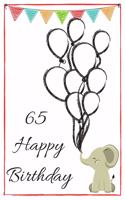 65 Happy Birthday - Baby Elephant