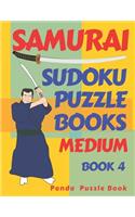 Samurai Sudoku Puzzle Books Medium - Book 4: Sudoku Variations Puzzle Books - Brain Games For Adults