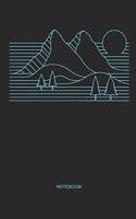 Notebook: Outdoor Mountains Nature Notebook Gift for hikers, mountain bikers, mountaineers, campers and adventurers, women and men