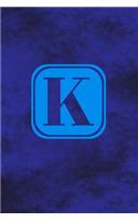K - Single Letter Monogram Notebook